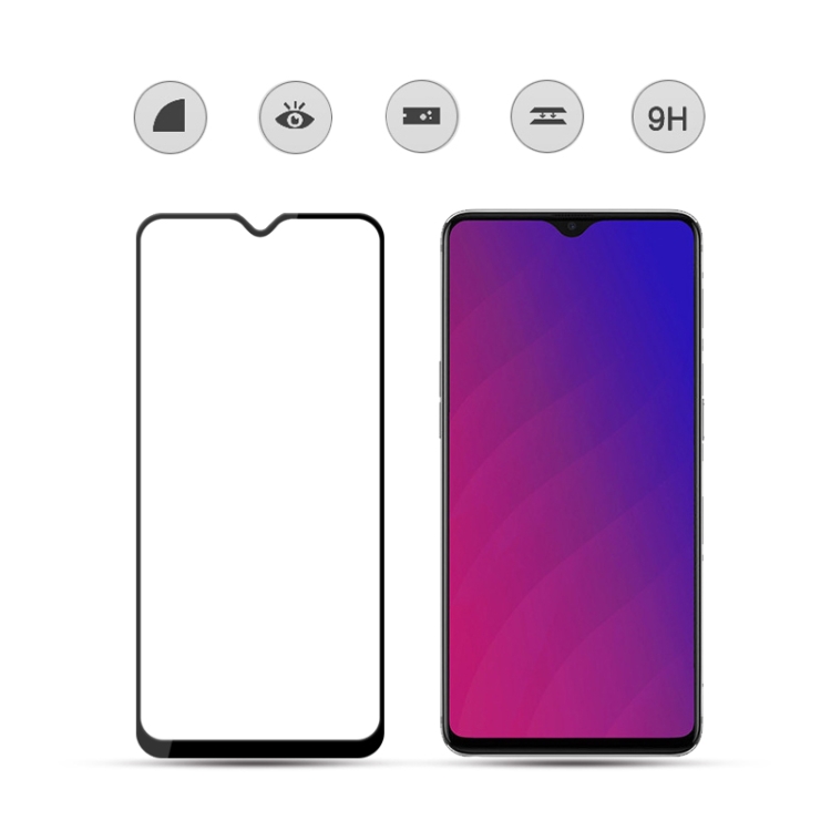 กระจกนิรภัย OPPO F9 / Pre-Order * Mocolo 0.33 มิลลิเมตร 9 H 2.5D ผ้าไหมพิมพ์ฟิล์มกระจกนิรภัย *