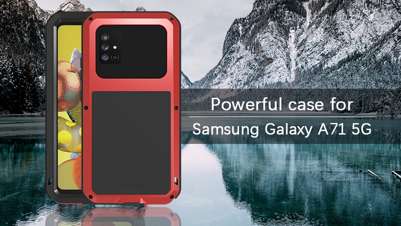 Case Samsung Galaxy A71 5G / Pre-order * LOVE MEI เคสกันฝุ่นกันกระแทก Dropproof วัสดุ: โลหะ + ซิลิโคน + กระจกนิรภัย คุณสมบัติกันกระแทกและกันฝุ่น *