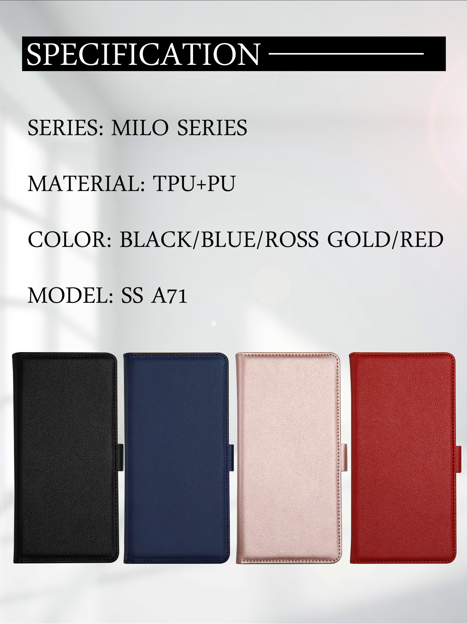 Case Samsung Galaxy A71 / Pre-order * DZGOGO Milo Series ทำจากหนัง PU + TPU เคสปกหนังกระเป๋าสตางค์ *