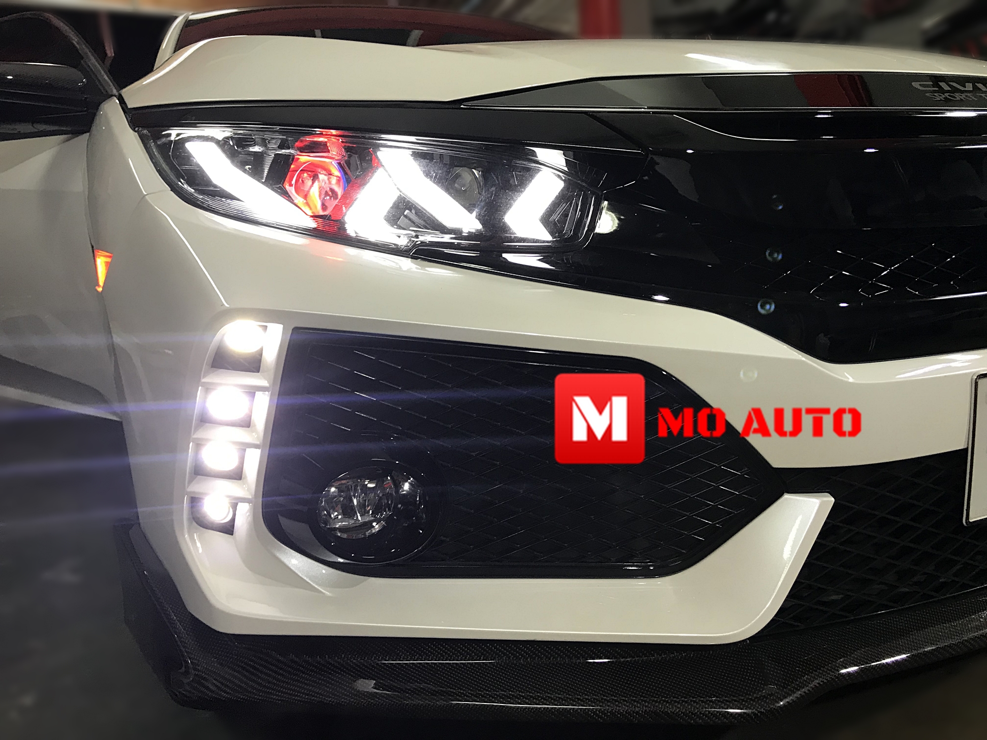 โคมไฟหน้า LED CIVIC FK ทรง Lamborghini Style