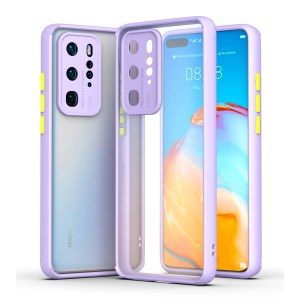 Case Huawei P40 Pro / Pre-order * เคส Soft TPU ขอบ 2 สี + Matte PC Back ไฮบริด *