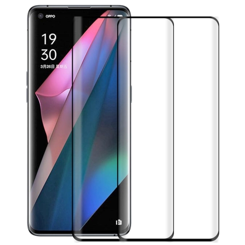 กันรอย OPPO Find X3 / X3 Pro # Pre-Order * 2 ชิ้น 3D โค้งผ้าไหมหน้าจอ PET ฟิล์มป้องกันความคุ้มครองเต็มรูปแบบ (สีดำ) *