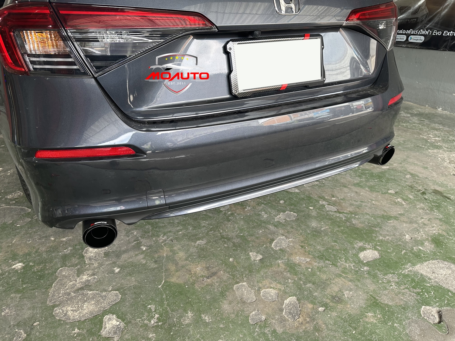 ปลายท่อพร้อมคิ้วปลายท่อกันชนท้าย สำหรับ CIVIC FE รุ่น EL และ EL+