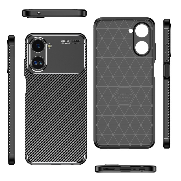 Case Realme 10 Pro 5G # Pre-order * Soft TPU คาร์บอนไฟเบอร์เคสโทรศัพท์ป้องกันรอยขีดข่วน *