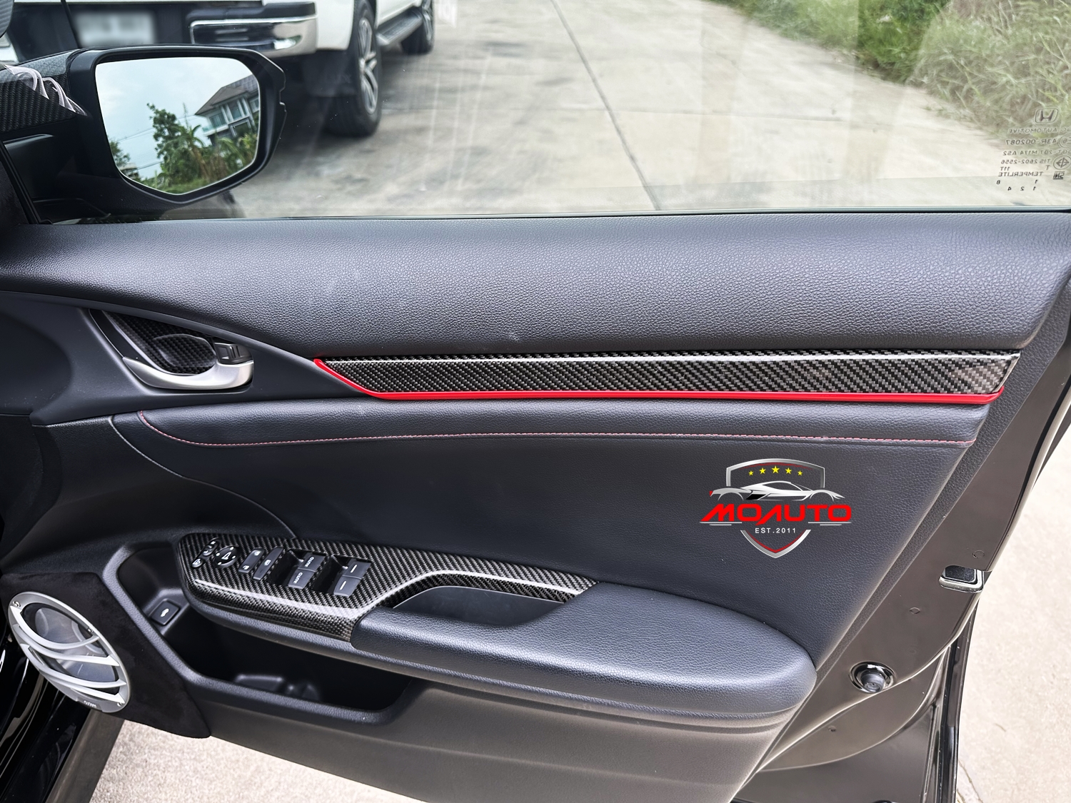 ครอบแผงสวิทช์กระจก Carbon แท้ CIVIC FC / FK 2016-2021