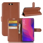 Case OPPO Find X # Pre-Order * เคสผิวลิ้นจี่ กับผู้ถือบัตรและสล็อตและกระเป๋าสตางค์ *
