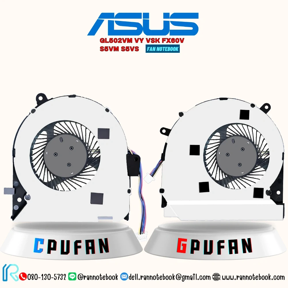 Fan Notebook Asus GL502VM VY VSK FX60V S5VM S5VS สุดคุ้ม