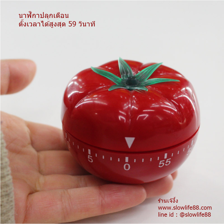 CLOCK11 นาฬิกาจับเวลา แบบหมุน ลายมะเขือเทศ