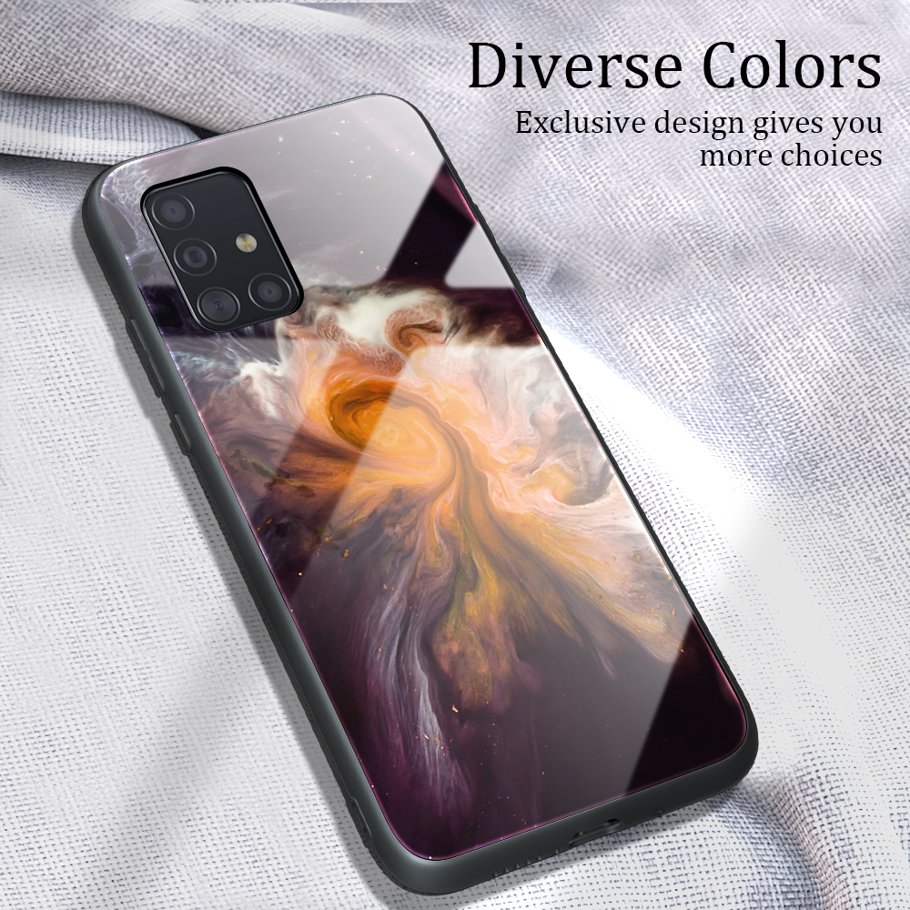 Case Samsung Galaxy A51 / Pre-order * เคสลายหินอ่อนเนื้อกระจกนิรภัยปกหลัง + TPU Combo *