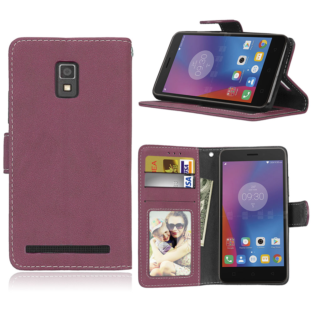Case Lenovo A6600 / Pre-order * หรูหรา Retro ยืนถือกระเป๋าสตางค์หนัง PU ปกหนัง *