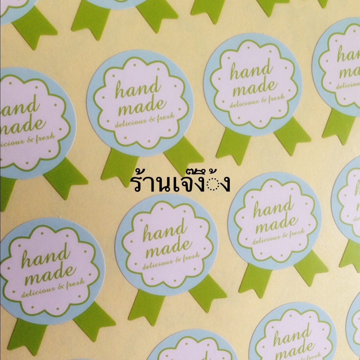 ST051 สติกเกอร์ Handmade ดวงสีเขียว ชุด 80 ดวง