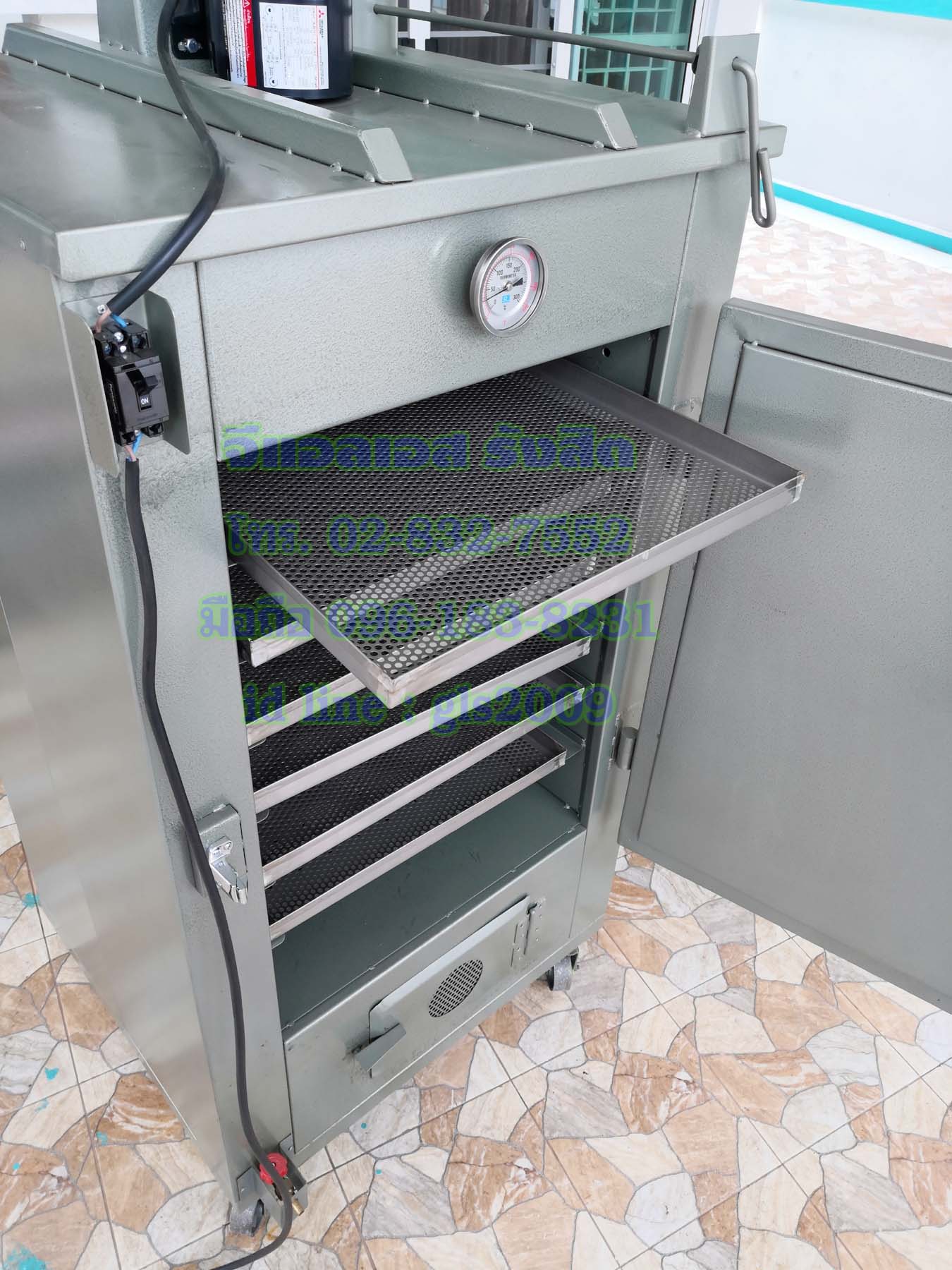 ตู้อบลมร้อนเหล็ก6ชั้นแก๊ส+ไฟฟ้า