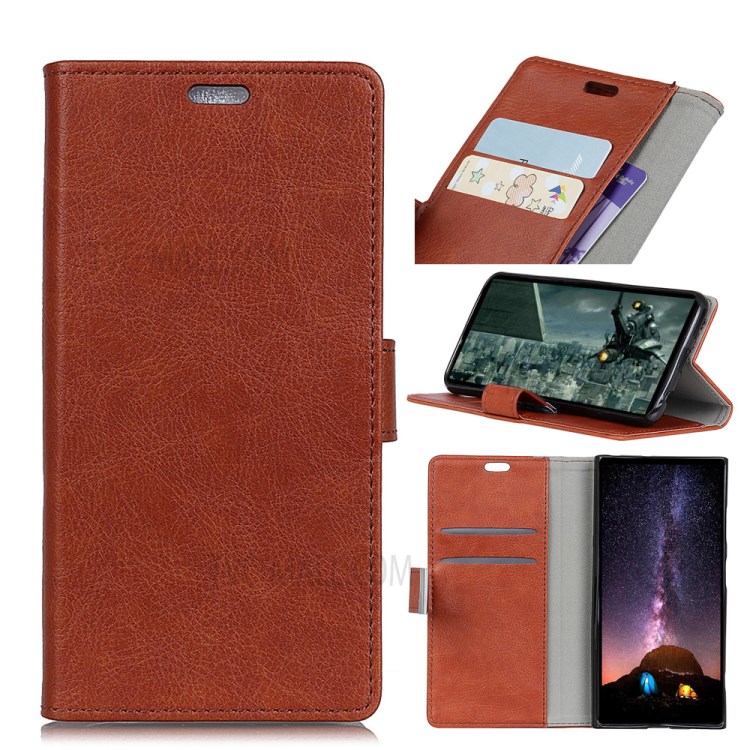 Case Huawei Y7 Pro 2018 / Pre-order * โครเมี่ยมขายึดเครื่องหนังพร้อมช่องใส่การ์ด *