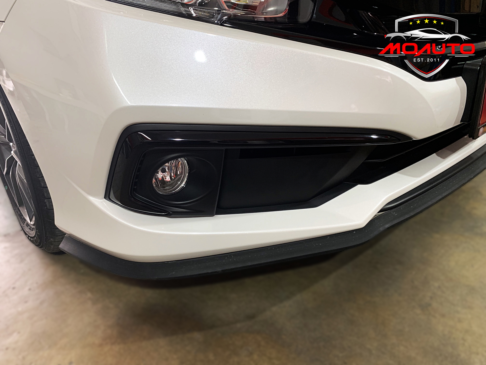 คิ้วครอบไฟตัดหมอก RS ดำเงา แท้ศูนย์ CIVIC FC MC