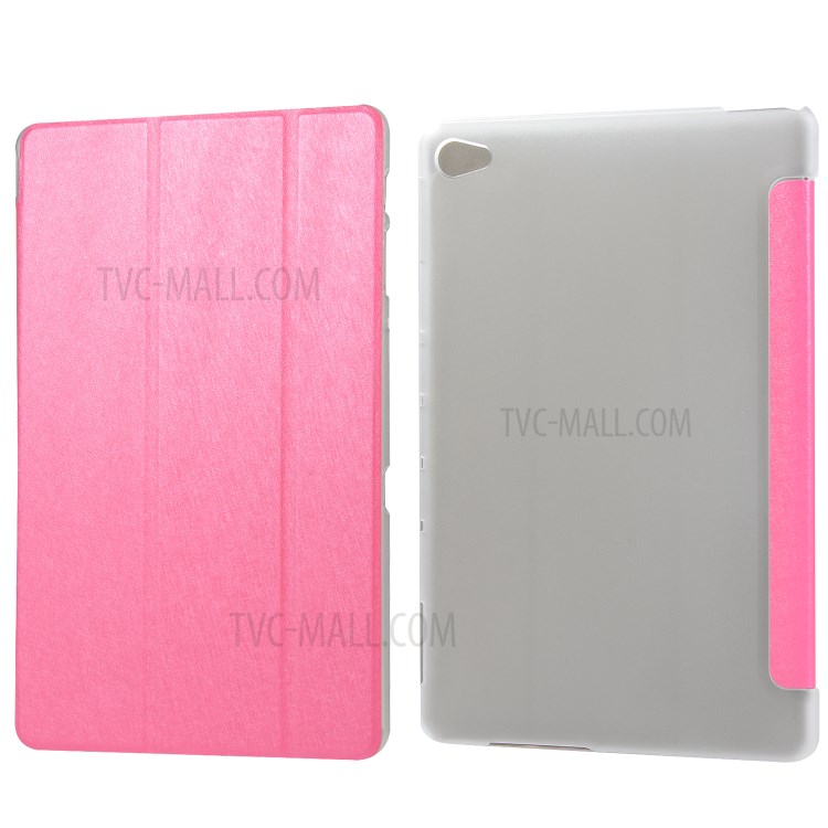Case Huawei MediaPad M5 Lite 10' / Pre-order * เคสผ้าไหมเนื้อหนัง PU เปลือกสไตล์ที่หรูหรา 3 - พับ *