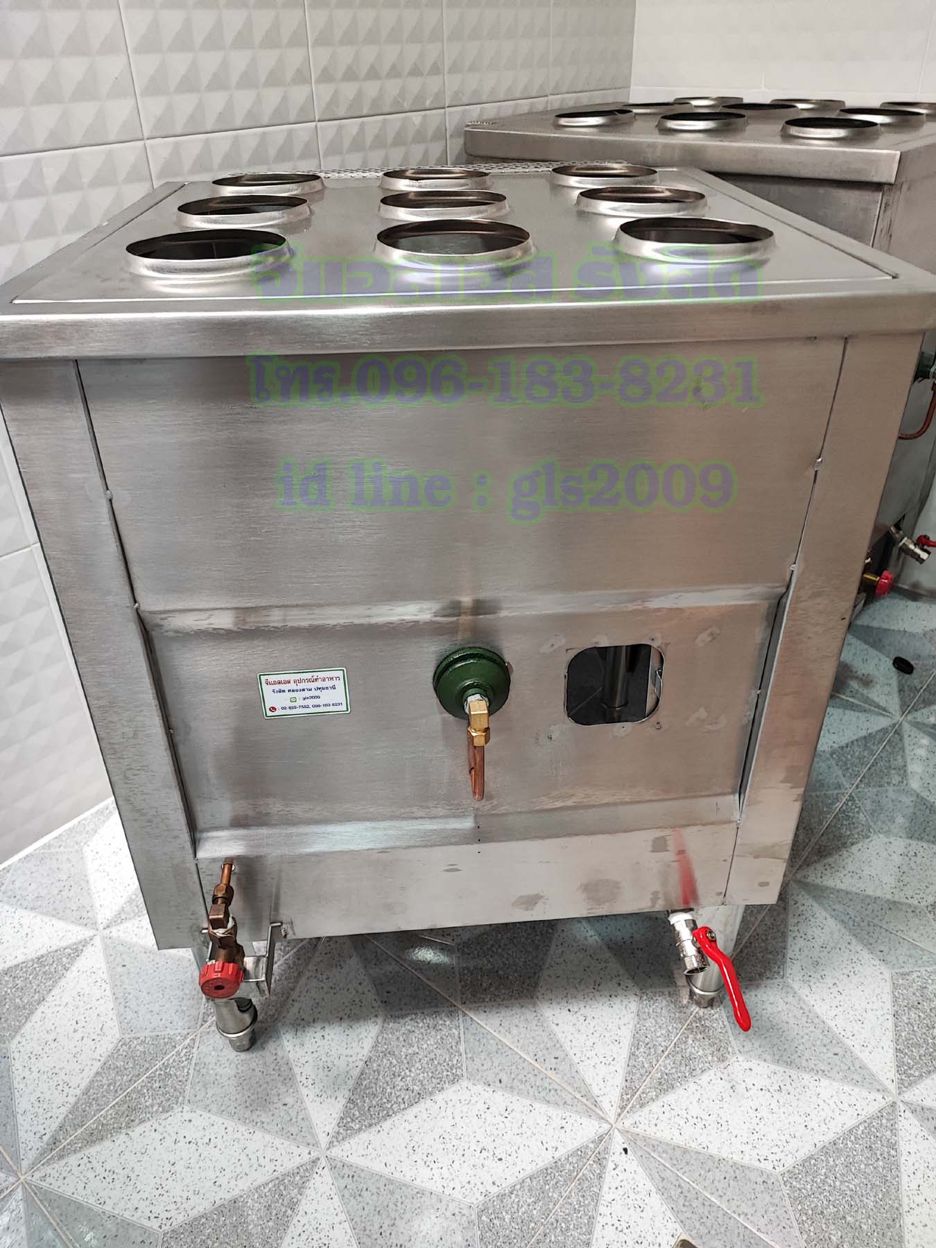 ตู้นึ่งติ่มซำแก๊ส9เข่ง