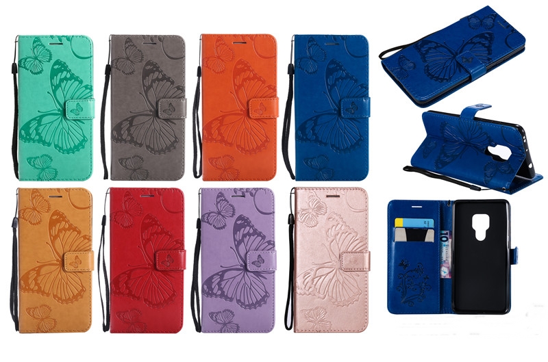Case Huawei Mate 20 X / Pre-order * เคสกระเป๋าสตางค์ พิมพ์ลายผีเสื้อ *