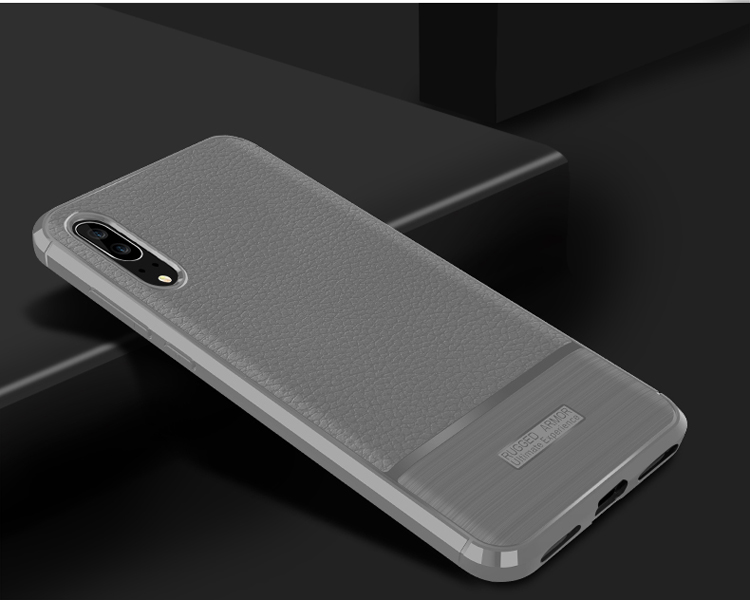 Case Huawei P20 / Pre-order * เคสผิวลิ้นจี่ + เนื้อและแปรง TPU *