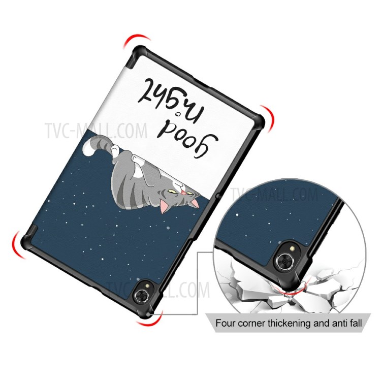 Case Lenovo Tab K10 # Pre-order * เคสหนัง PU แบบบางพิเศษและพีซีสมาร์ทฝาครอบป้องกันพร้อม Auto Sleep / Wake *