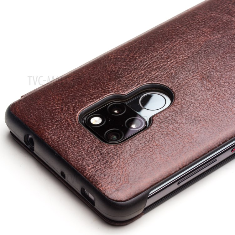 Case Huawei Mate 20 / Pre-order * QIALINO หนังวัวแท้ชั้นบน รองรับฟังก์ชั่นปลุก / นอนหลับอัจฉริยะ ดูหน้าต่างสำหรับแสดงข้อมูล *