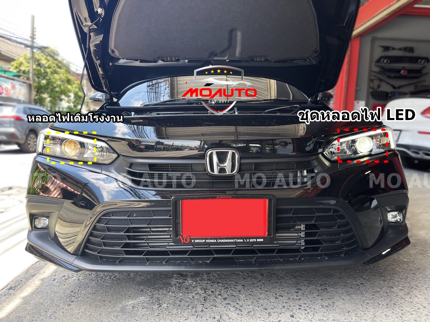 หลอดไฟหน้า LED สำหรับ CIVIC FE