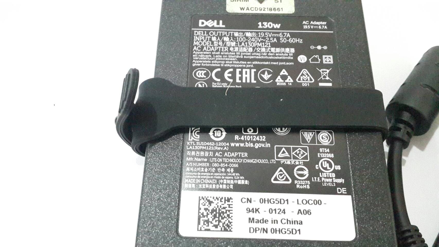 สายชาร์จ Dell G3 15 3590 แท้ 130W ตรงรุ่น ลดราคาพิเศษ Adapter Dell G3 15 3590 สายชาร์จโน๊ตบุ๊ค Dell G3 15 3590 ที่ชาร์ท Dell แท้ รับประกันศูนย์ Dell Thailand