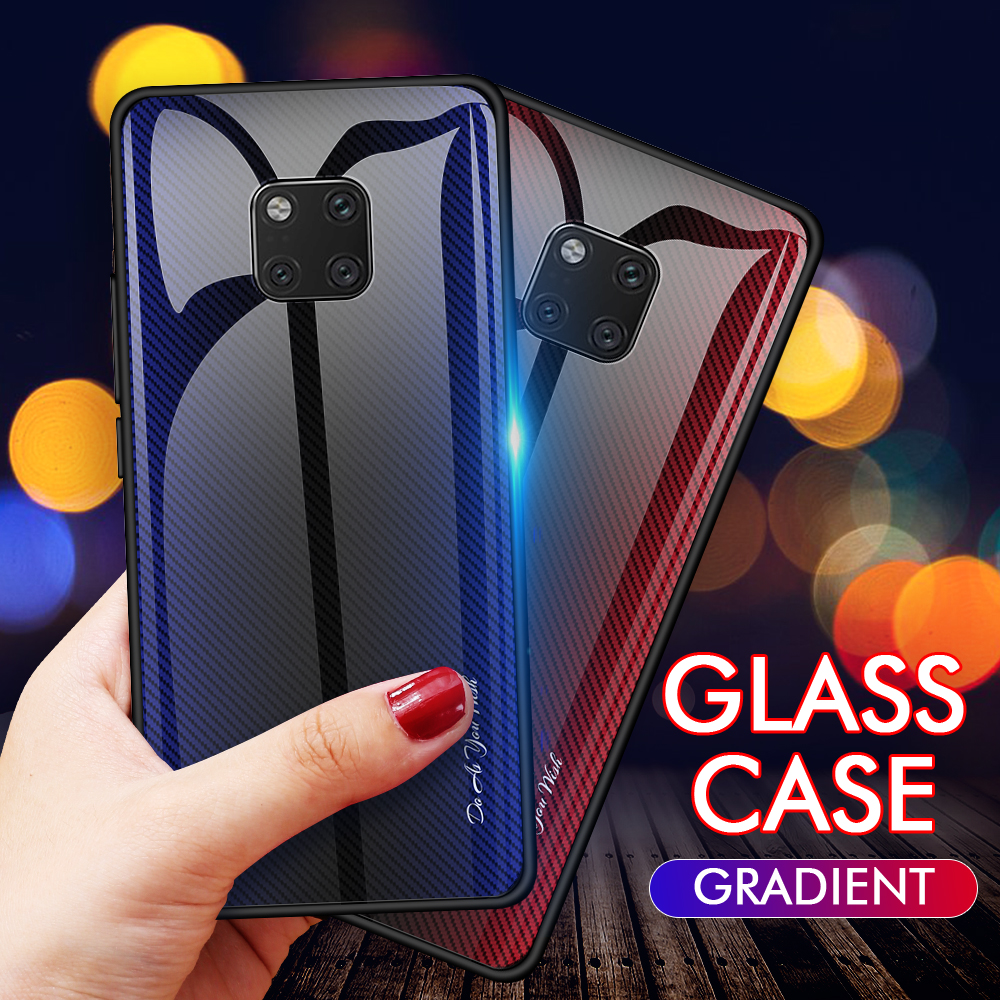 Case Huawei Mate 20 Pro / Pre-Order * เคสพื้นผิวกระจกปกหลัง + ขอบ TPU นุ่มป้องกันการตกและทนต่อแรงกระแทก *