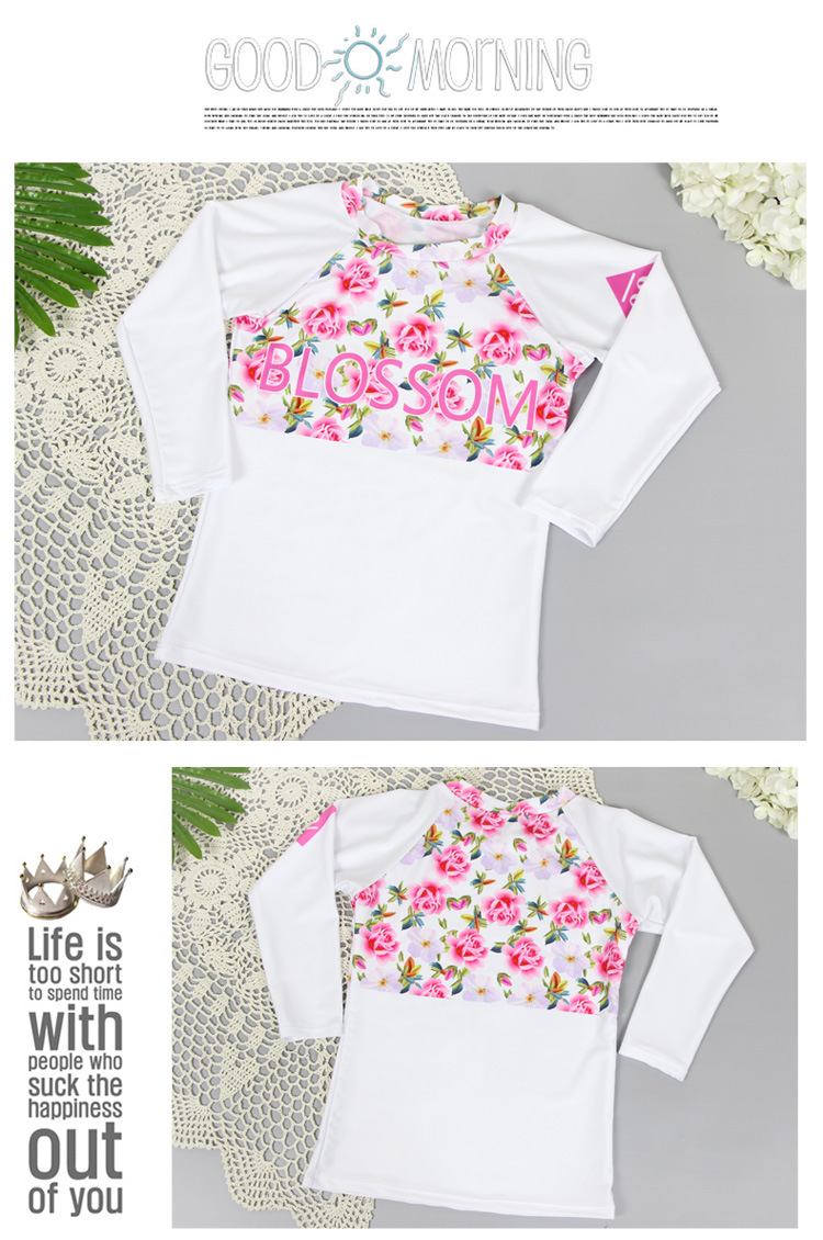 ชุดว่ายน้ำ ลายดอกชมพู ไซส์ 3XL-4XL