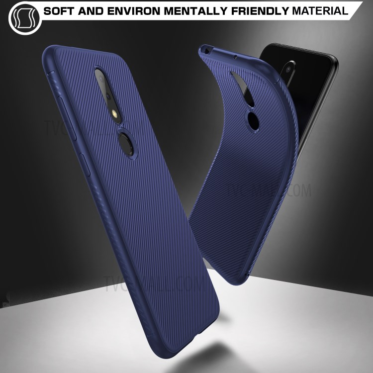 Case Nokia 6.1 Plus / Pre-order * วัสดุ TPU มีความยืดหยุ่นและทนทาน ลายทแยงกันลื่นป้องกันลายนิ้วมือ *