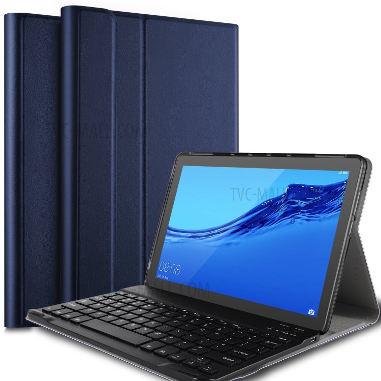 Keyboard Huawei MediaPad T5 / Pre-Order * IVSO ถอดออกบลูทูธ คีย์บอร์ดหนังหุ้มคุ้มครอง การออกแบบ 2-in-1 แป้นพิมพ์ Bluetooth + ซองหนังที่ถอดออกได้ *