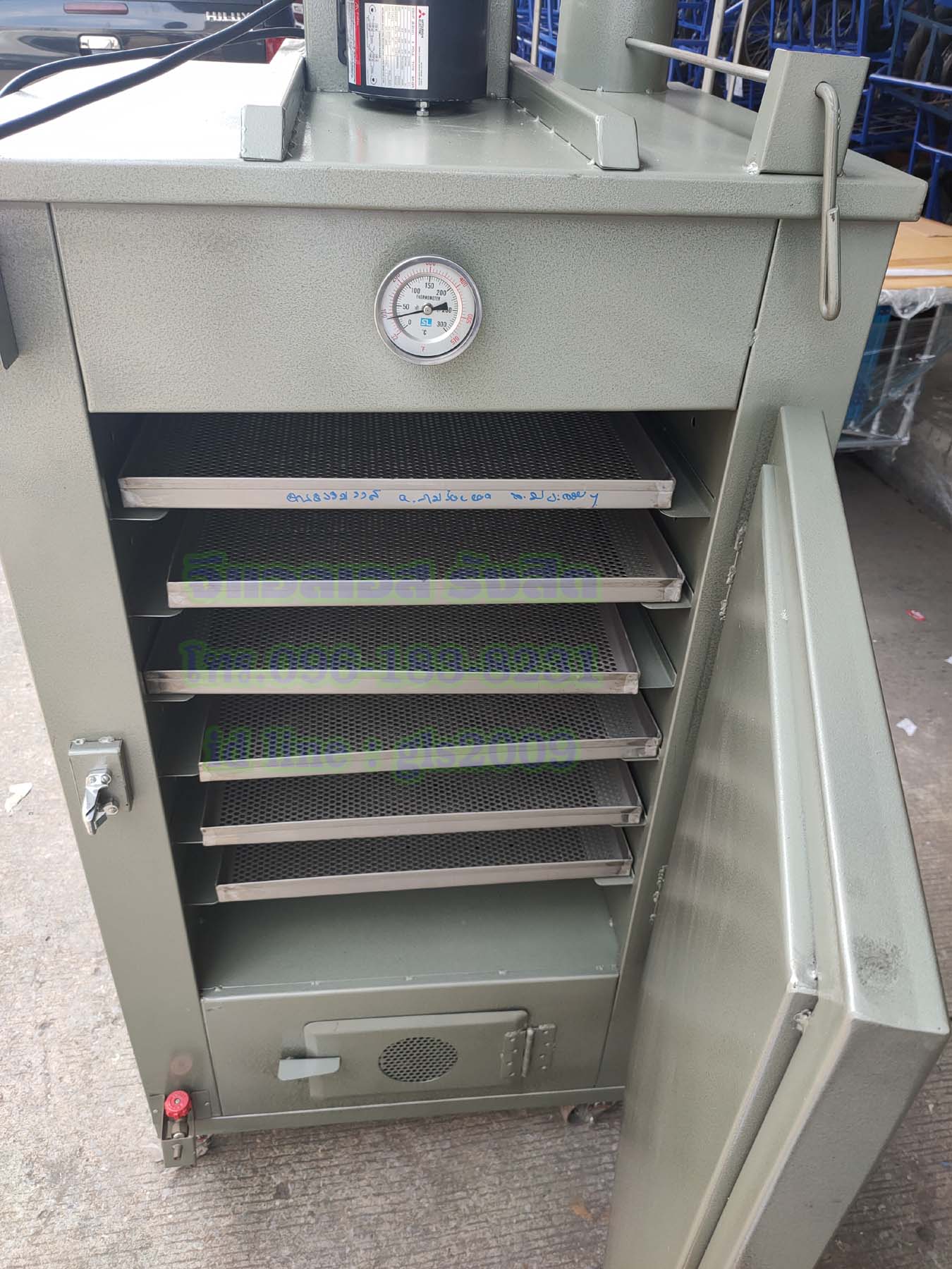 ตู้อบลมร้อนเหล็ก6ชั้นแก๊ส+ไฟฟ้า