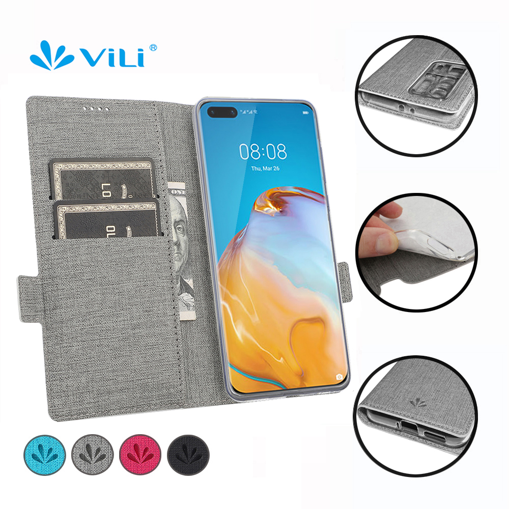 Case Huawei P40 Pro+ / Pre-order * VILI DMK ใช้หนัง PU คุณภาพดีและวัสดุ TPU พร้อมพื้นผิวไขว้ที่เรียบง่าย *