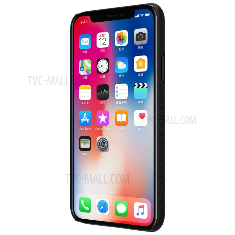 Case iPhone X # Pre-Order * NILLKIN Super Frosted Shield (พร้อมช่องตัดโลโก้) - สีดำ *