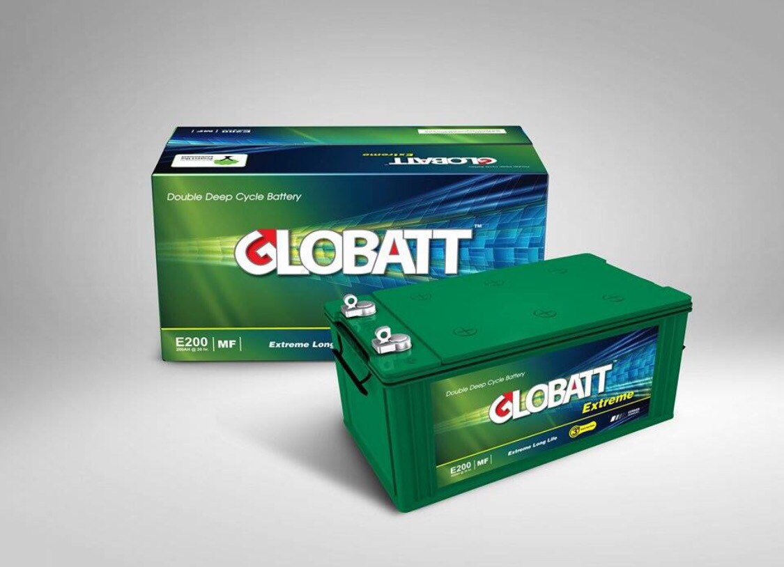 แบตเตอรี่ Deep cycle ยี่ห้อ Globatt รุ่น Extreme ขนาด 100-200Ah