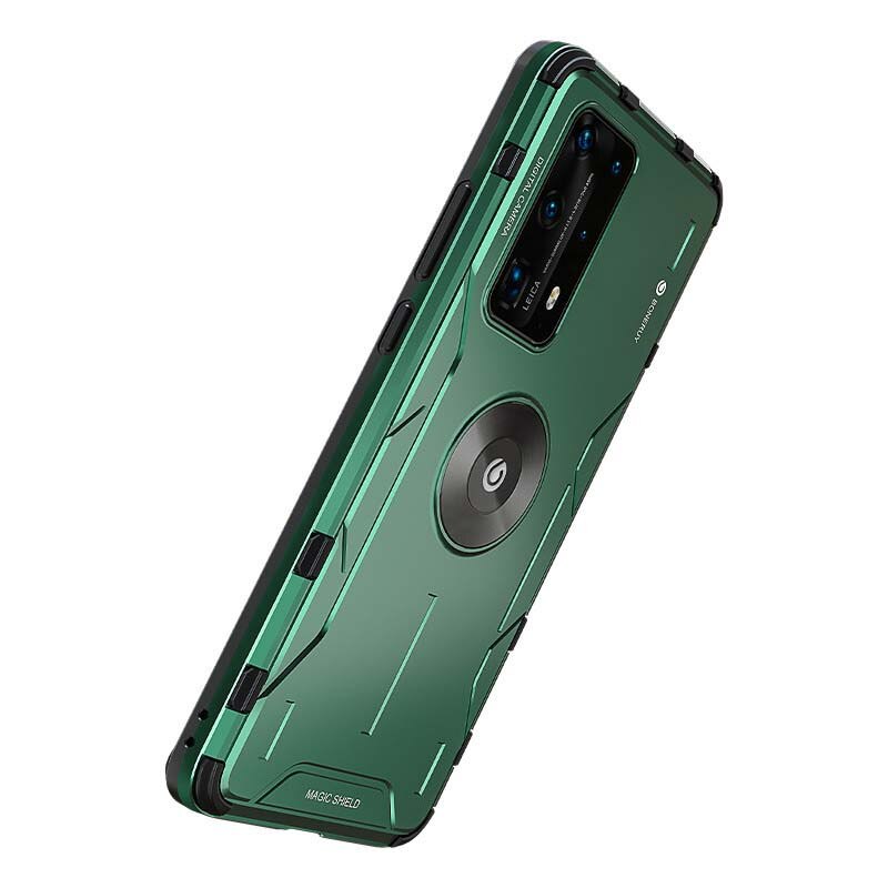 Case Huawei P40 Pro / Pre-order * เคสอลูมิเนียมโลหะหรูหราซิลิโคนปกคลุมกันกระแทกโทรศัพท์เกราะกลับปก + แหวน *