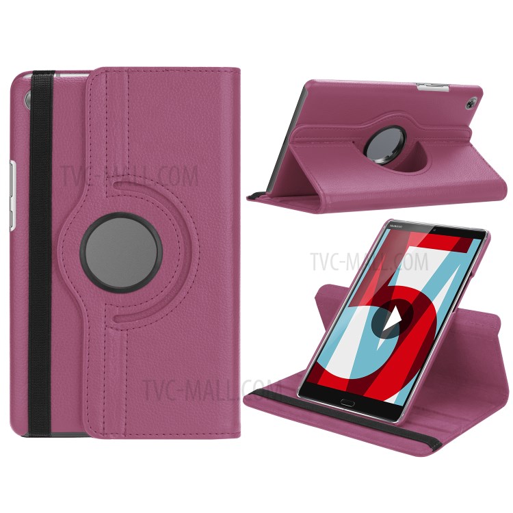 Case Huawei MediaPad M5 / Pre-Order * เคสหมุน 360 องศา ลิ้นจี่เนื้อคลาสสิกสะดวกสบายในการสัมผัส *