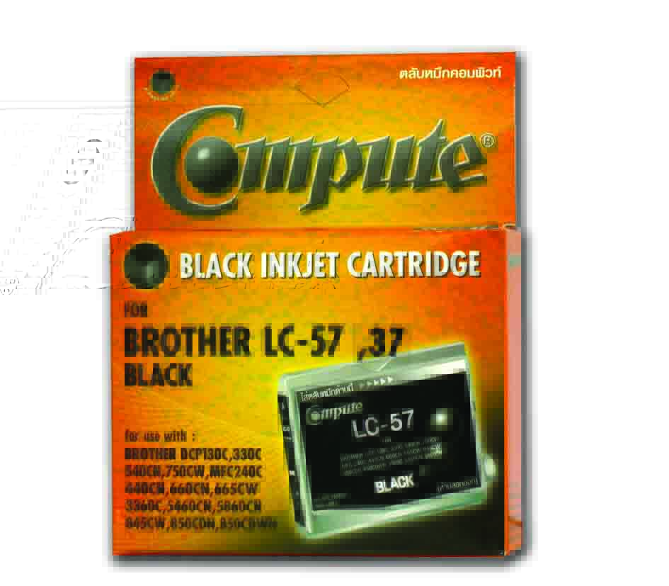 ตลับน้ำหมึกอิงค์เจ็ท คอมพิวท์ For BROTHER LC-57 / LC-37 (Black)