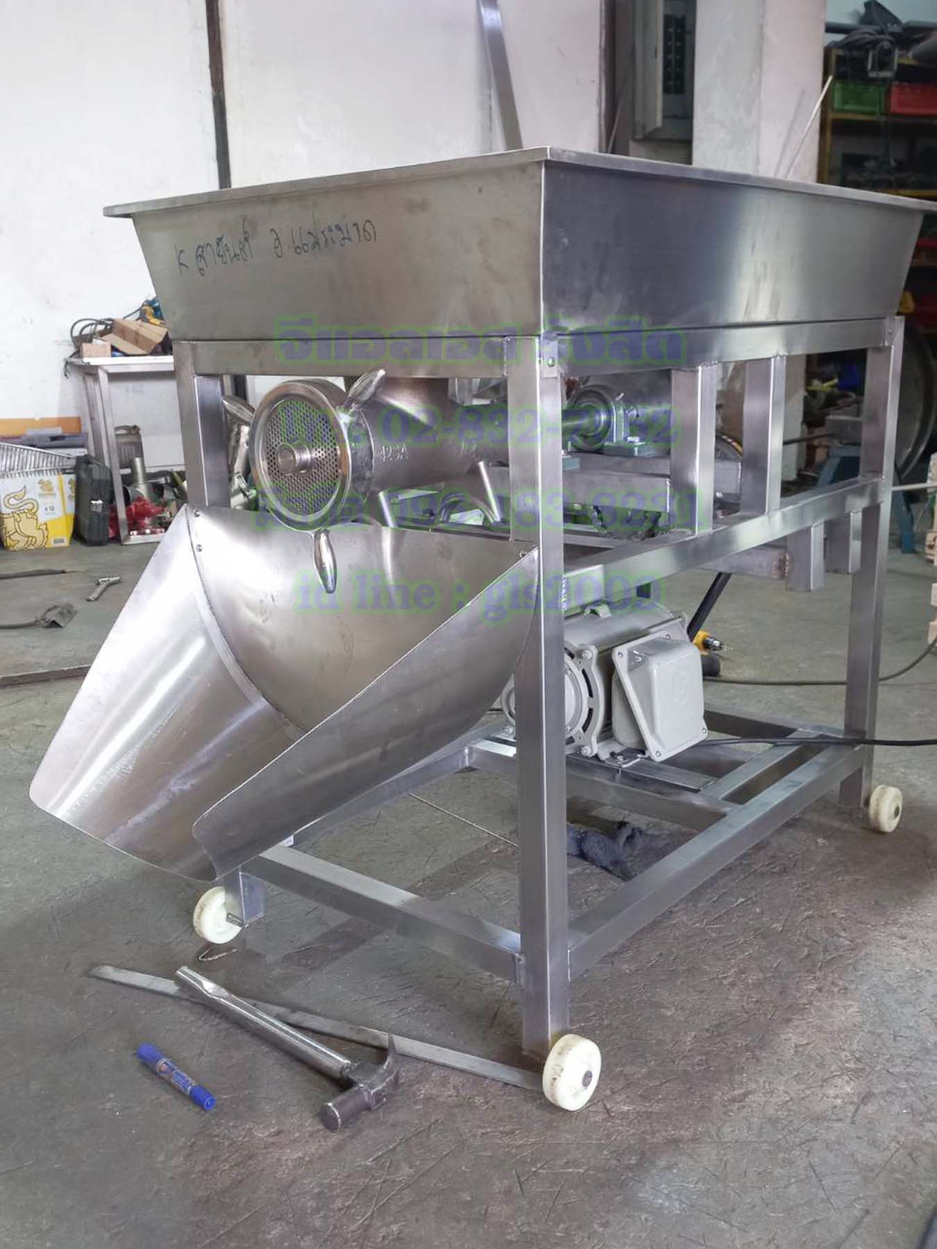 เครื่องบดหมูสแตนเลสเบอร์42มอเตอร์3แรง