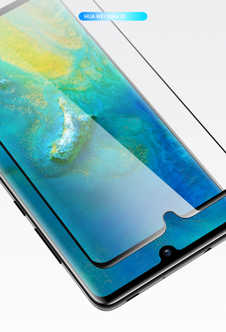 กระจกนิรภัย Huawei Mate 20 / Pre-order * ROCK ขอบโค้ง 3D เรียบและปลอดภัยในการใช้งาน *