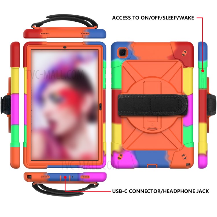 Case Samsung Galaxy Tab A7 (2020)/ Pre-Order * เคสขาตั้งกันกระแทก TPU + ซิลิโคน + ฝาครอบพีซีสไตล์ลายพรางสีสวย *