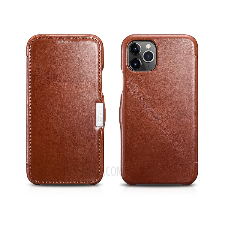 Case iPhone 11 Pro Max / Pre-order * ICARER เคสโทรศัพท์หนังแท้ดีไซน์วินเทจ ทำจากหนังวัวแท้คุณภาพสูง + พลาสติก *