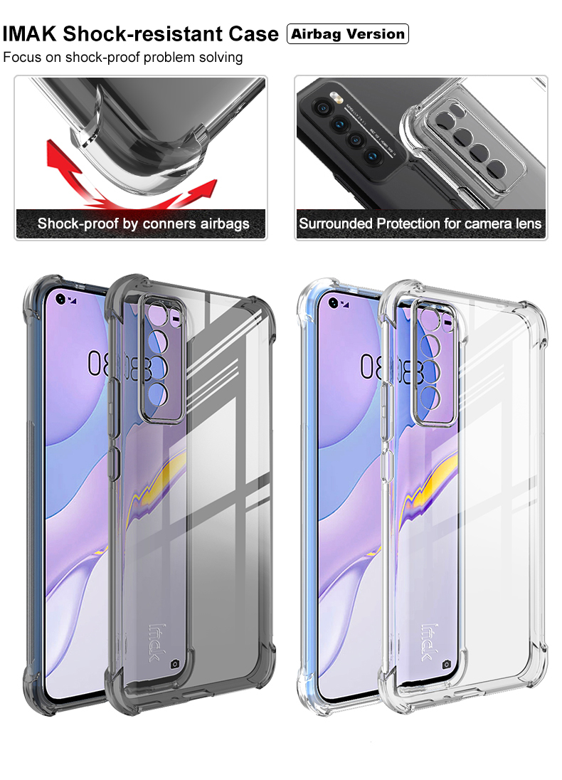 Case Huawei Nova 7 / Pre-order * IMAK Silky Anti-drop TPU Soft Cover + ฟิล์มกันรอยหน้าจอ *