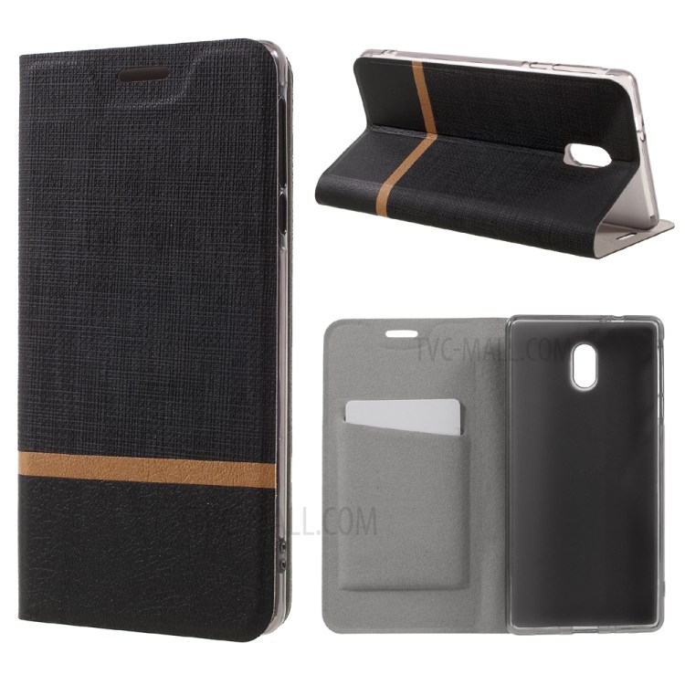 Case Nokia 3 / Pre-order * พื้นผิวไขว้การออกแบบสองสี ด้านหน้าฝังด้วยแผ่นเหล็กที่แข็งแรงไม่เสียรูปง่าย *