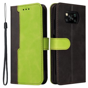 Case Xiaomi Poco X3 Pro / X3 / X3 NFC # Pre-Order * เคส 2 สีประกบธุรกิจสไตล์แฟชั่นหนัง PU เคสปกกระเป๋าสตางค์ *