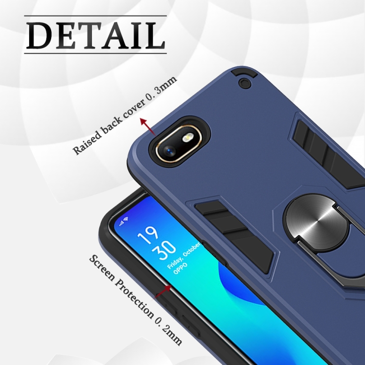 Case OPPO A3S / Pre-order * 2 in 1 Armor Series PC + เคสป้องกัน TPU พร้อมที่วางแหวน *