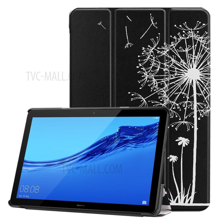 Case Huawei MediaPad T5 / Pre-Order * รูปแบบการพิมพ์หนังแท็บเล็ตขาตั้ง 3 -พับ *