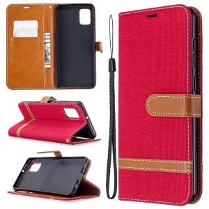 Case Samsung Galaxy A31 / Pre-Order * เคสสไตล์หนังคละสีกางเกงยีนส์ผ้ากระเป๋าสตางค์ *