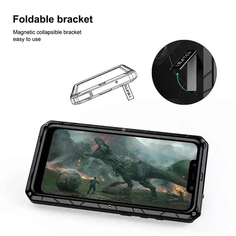 Case Xiaomi Pocophone F1 / พรีออเดอร์ * เคสแข็งโทรศัพท์อลูมิเนียมโลหะกันน้ำกระจกป้องกันหน้าจอปกคุ้มครองซิลิคอน *