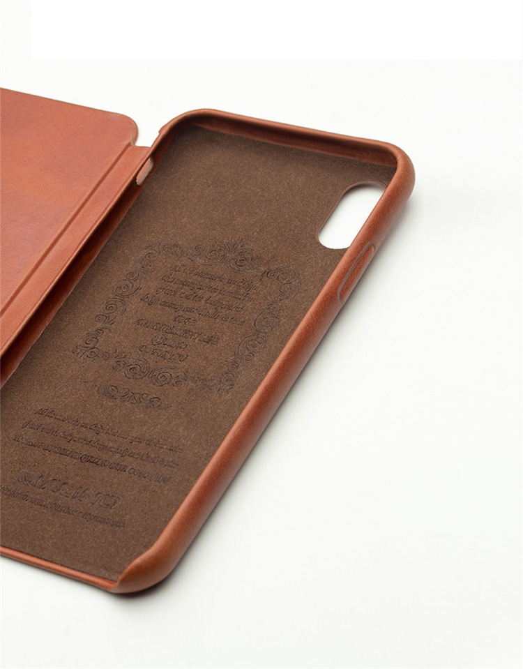 Case iPhone X, iPhone XS # Pre-Order * QIALINO Auto-sleep / wake หนังแท้ชั้นบนสุดสไตล์ธุรกิจหรูหรา *