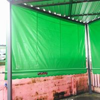 ผ้าใบชักรอก กว้าง2เมตร สูง1เมตร ทุกแบบ ทุกสี (ไม่รวมเสาค้ำ) ผ้าใบกันสาด ผ้าใบกันฝน ผ้าใบม้วนกันฝน ผ้าใบม้วนกันแดด ผ้าใบหน้าร้าน มีทุกสี 2m x 1m